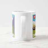 スイス旅行のポスター ジャンボコーヒーマグカップ (裏面)