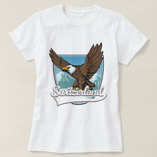 スイス旅行のロゴ Tシャツ (デザイン正面)