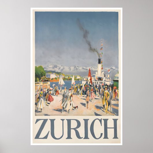 スイス旅行アート チューリッヒ ポスター印刷 ポスター (正面)