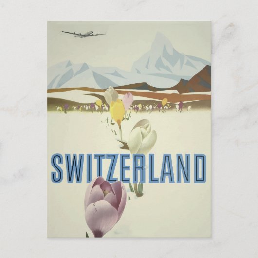 スイス旅行ポスター葉書 ポストカード (正面)