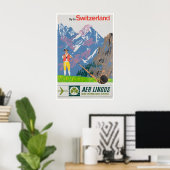 スイス旅行ポスター ビンテージ プリント スイス美術 (ホームオフィス)