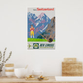 スイス旅行ポスター ビンテージ プリント スイス美術 (キッチン)