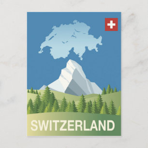 スイス旅行ポスター ポストカード