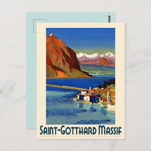 スイス旅行ポスター ポストカード (正面/裏面)
