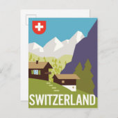 スイス旅行ポスター ポストカード (正面/裏面)