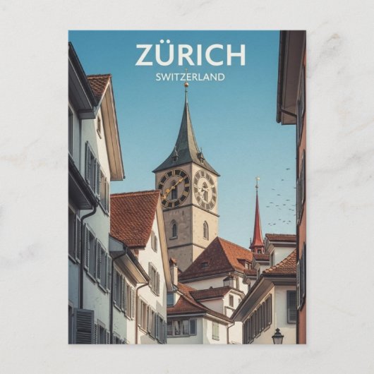 スイス旅行 チューリッヒ ポストカード (正面)
