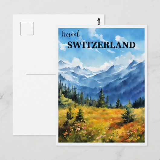 スイス旅行 ポストカード (正面/裏面)