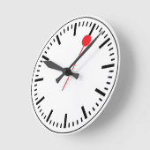 スイス時計 ラウンド壁時計 (傾斜)
