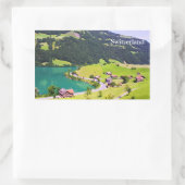 スイス景観 長方形シール (バッグ)