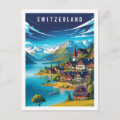 スイス有名な旅行の場所 ポストカード (正面)