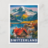 スイス有名な旅行の場所 ポストカード (正面)