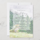 スイス松林結婚式招待状 招待状 (正面)