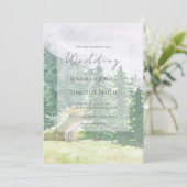 スイス松林結婚式招待状 招待状 (スタンド正面)