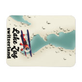 スイス湖の地図マグネット マグネット (横)