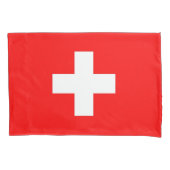 スイス独身のの愛国的なピラローケース国旗 枕カバー (正面)