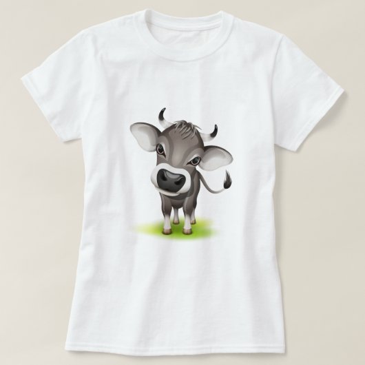 スイス産の小さな牛 Tシャツ (デザイン正面)