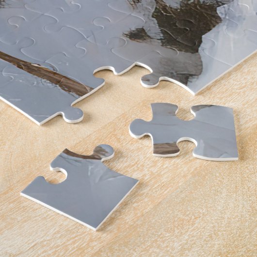 スイス素晴らしの山で雪のクリスマスを過ごす ジグソーパズル (側面)