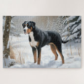 スイス素晴らしの山で雪のクリスマスを過ごす ジグソーパズル (横)