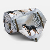 スイス素晴らしの山で雪のクリスマスを過ごす ネクタイ (ロール)