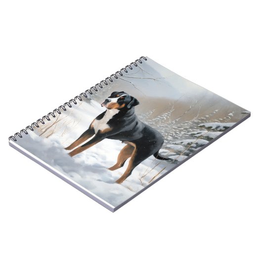 スイス素晴らしの山で雪のクリスマスを過ごす ノートブック (左側)