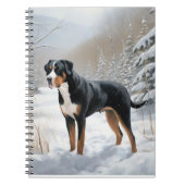 スイス素晴らしの山で雪のクリスマスを過ごす ノートブック (正面)