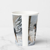 スイス素晴らしの山で雪のクリスマスを過ごす 紙コップ (右)