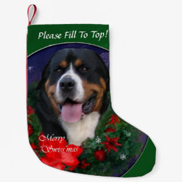 スイス素晴らしの山犬のクリスマス スモールクリスマスストッキング