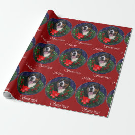 スイス素晴らしの山犬のクリスマス ラッピングペーパー