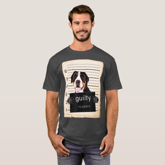 スイス素晴らしの山犬のマグが悪い犬を撃った Tシャツ (正面フル)