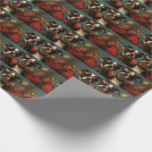 スイス素晴らしスハートバラバレンタインデー ラッピングペーパー (角)