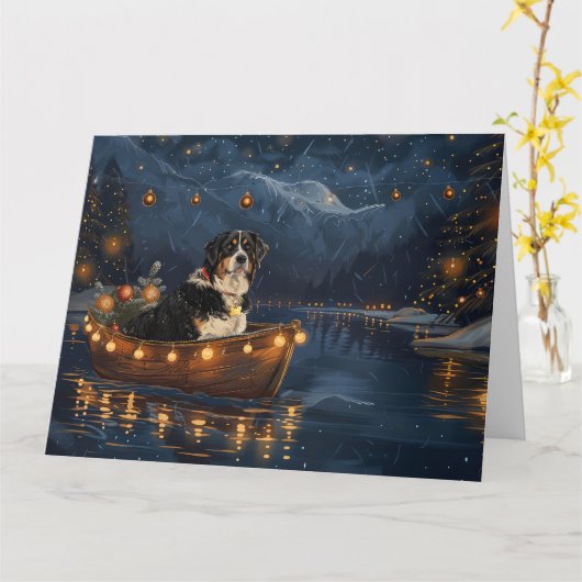 スイス素晴らしスマウンテンクリスマスフェスティバル航海 カード (黄色い花)