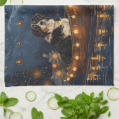 スイス素晴らしスマウンテンクリスマスフェスティバル航海 キッチンタオル (折り畳み)