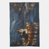 スイス素晴らしスマウンテンクリスマスフェスティバル航海 キッチンタオル (縦)