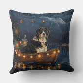 スイス素晴らしスマウンテンクリスマスフェスティバル航海 クッション (裏面)