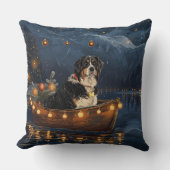 スイス素晴らしスマウンテンクリスマスフェスティバル航海 クッション (正面)