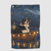 スイス素晴らしスマウンテンクリスマスフェスティバル航海 ゴルフタオル (正面)