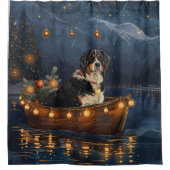 スイス素晴らしスマウンテンクリスマスフェスティバル航海 シャワーカーテン (正面)