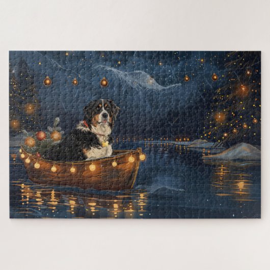 スイス素晴らしスマウンテンクリスマスフェスティバル航海 ジグソーパズル (横)