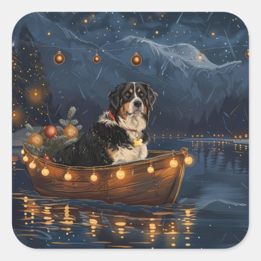 スイス素晴らしスマウンテンクリスマスフェスティバル航海 スクエアシール (正面)