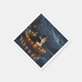 スイス素晴らしスマウンテンクリスマスフェスティバル航海 スタンダードカクテルナプキン (角)