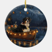 スイス素晴らしスマウンテンクリスマスフェスティバル航海 セラミックオーナメント (裏面)