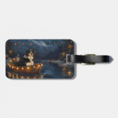 スイス素晴らしスマウンテンクリスマスフェスティバル航海 ラゲッジタグ (裏面横)