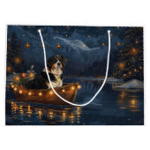 スイス素晴らしスマウンテンクリスマスフェスティバル航海 ラージペーパーバッグ (裏面)