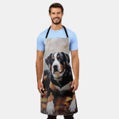 スイス素晴らしスマウンテン紅葉秋 エプロン (着用した状態)