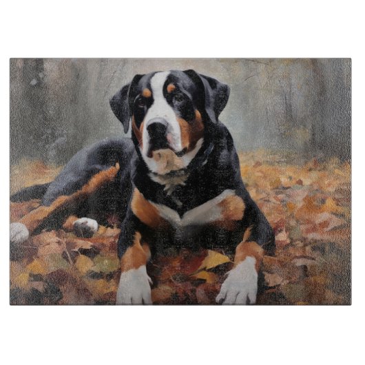 スイス素晴らしスマウンテン紅葉秋 カッティングボード (正面)