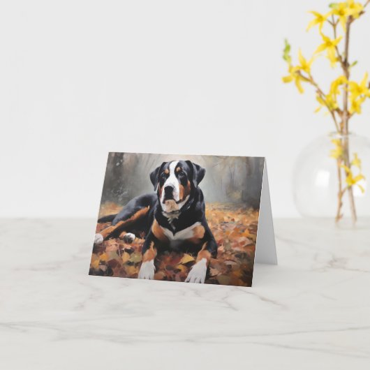 スイス素晴らしスマウンテン紅葉秋 カード (黄色い花)