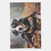 スイス素晴らしスマウンテン紅葉秋 キッチンタオル (縦)