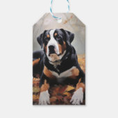 スイス素晴らしスマウンテン紅葉秋 ギフトタグ (正面)