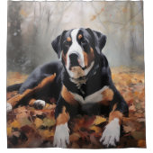 スイス素晴らしスマウンテン紅葉秋 シャワーカーテン (正面)