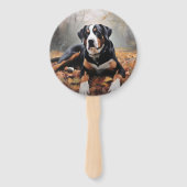 スイス素晴らしスマウンテン紅葉秋 ハンドファン (正面)